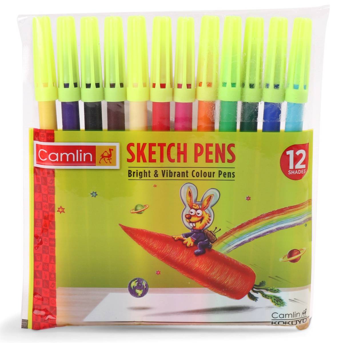 Camlin 5465 Brush Tip Nib Sketch Pens (Set of 2, Assorted) - Welcome To  Rama Book Depot