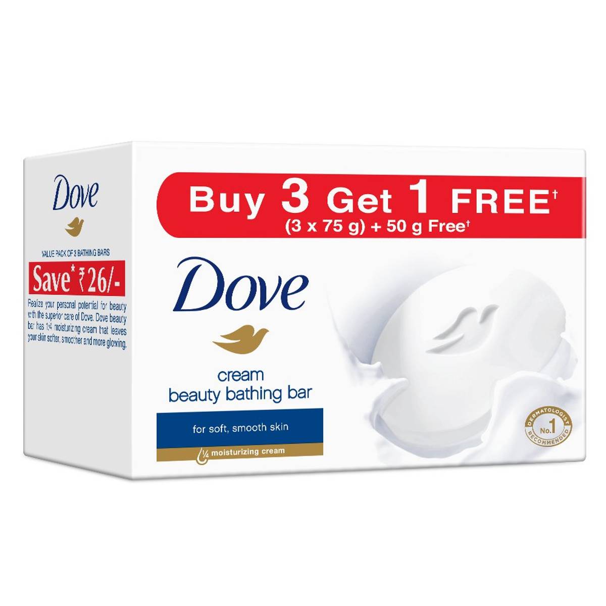 Dove Cream Beauty Bathing Soap 3x75g