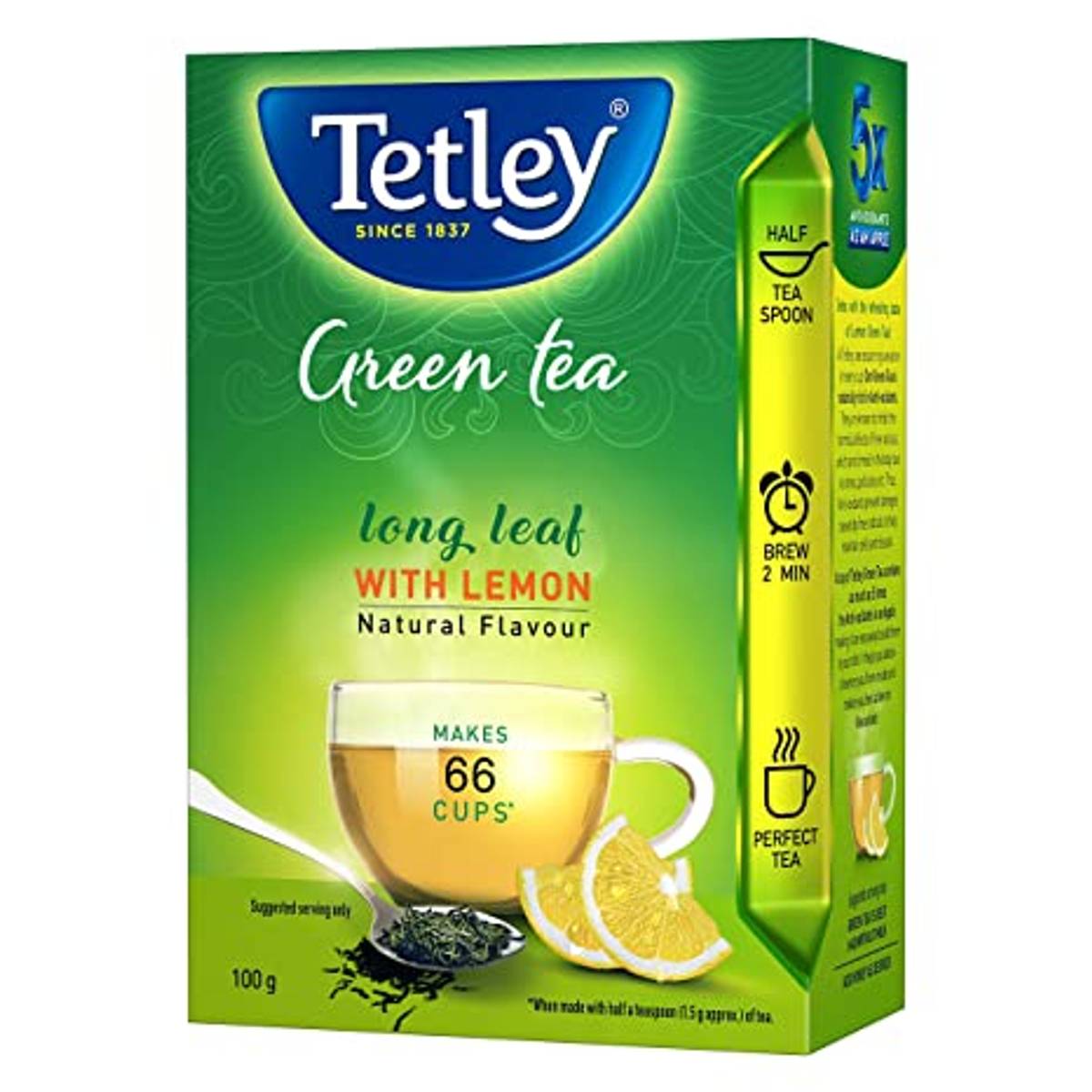 Tetley Green Tea Long Leaf(Lemon)100G