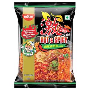 Nissin Hot&Spicy Noodles, Korean Veg Flavour 80g 