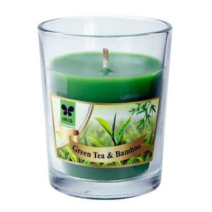 Iris Green TEA & Bamboo Jar Candle small