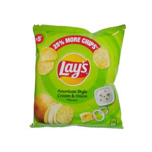 Lays Potato Chips - American Style Cream & Onion Flavour, 12g
