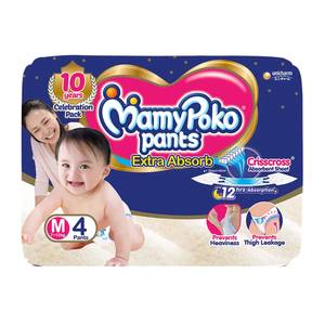 Mamy Poko Pants Extra Absorb Medium7-12kg 4Pants