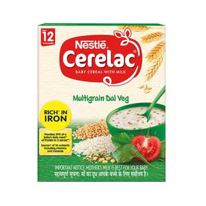 Nestle Cerelac Baby Cereal With Milk- Multigrain Dal Veg, (12 To 24 Months), 300g