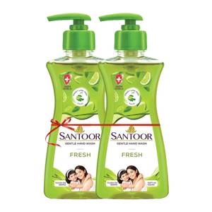 Santoor Gentle Hand Wash Fresh 200ml Buy1 Get1 Free