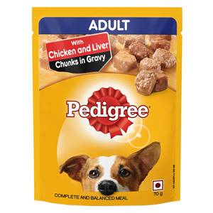 Pedigree Adult With Chicken And Liver Chunks In Gravy 70g